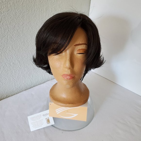 SOLD - Gabor Wig Hand-Tied Lace Front & Mono Part Short Wavy Dark Brown NWT - Picture 10 of 16